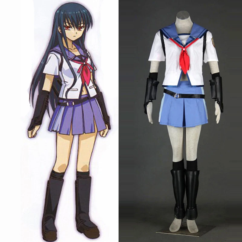 

Anime Angel Beats Shiina Cosplay Costume Fashion School Uniform Women Girls Halloween Costumes Custom Size