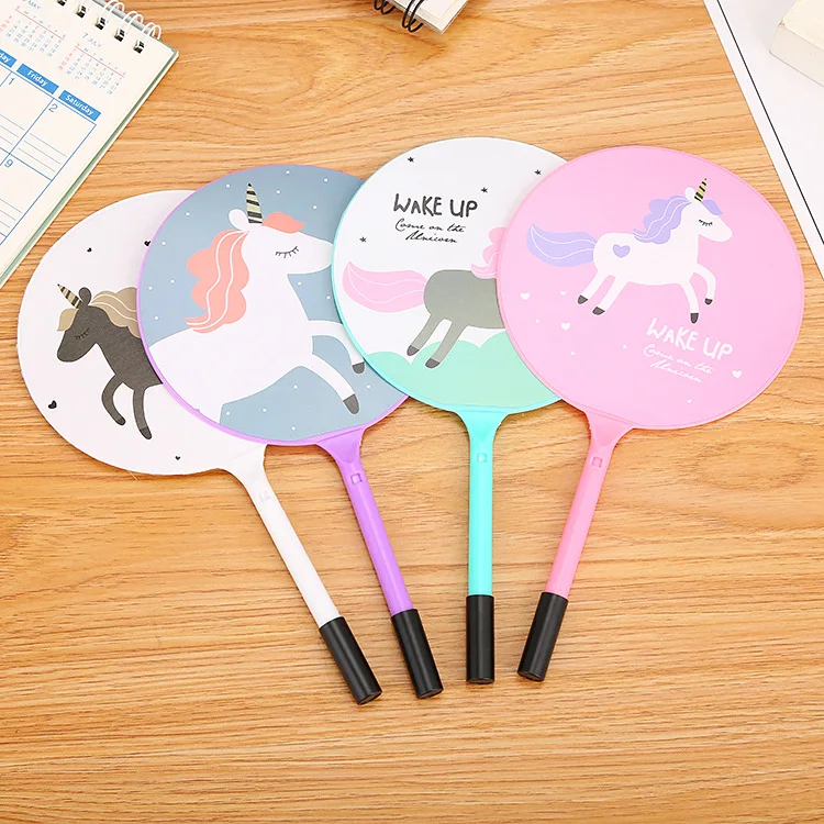 40 pcs Cartoon Pony Fan Pen Lovely Student Prize Gift Fan Ball Pen