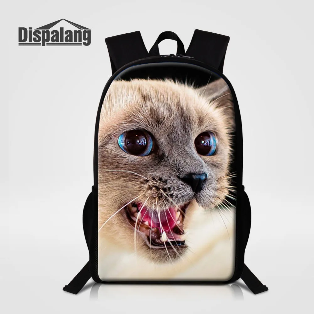 

Dispalang Cat Animal Print Women School Bags For Teenage School Backpack For Students Bookbags Kids Rucksack Unisex Travel Bag