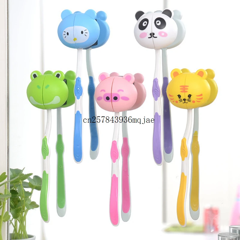 

480pcs Toothbrush Holder with Sucker Innovative Items Mini Cartoon Animal Plastic Toothbrush Stand