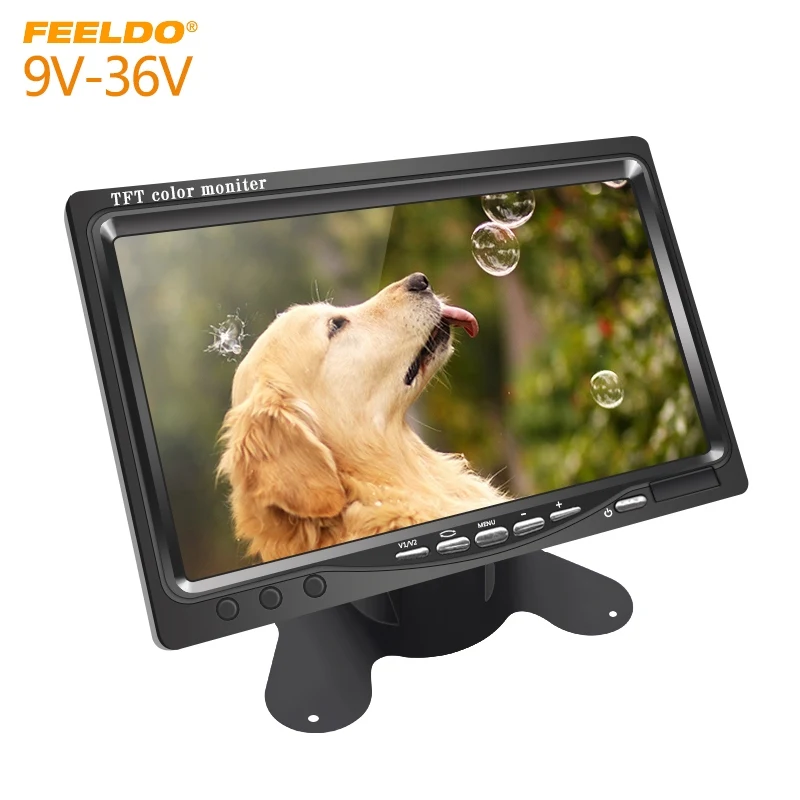 

FEELDO DC9V-36V 7 Inch Color TFT LCD Rear View Monitor Headrest Stand-alone Display For Auto DVD VCD Reversing Camera #AM2838