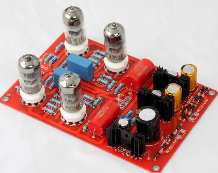 AC12V 20W 6N3*4pcs tube pre-amplifier board/Complete vacuum 6N3 tube amplifiers board