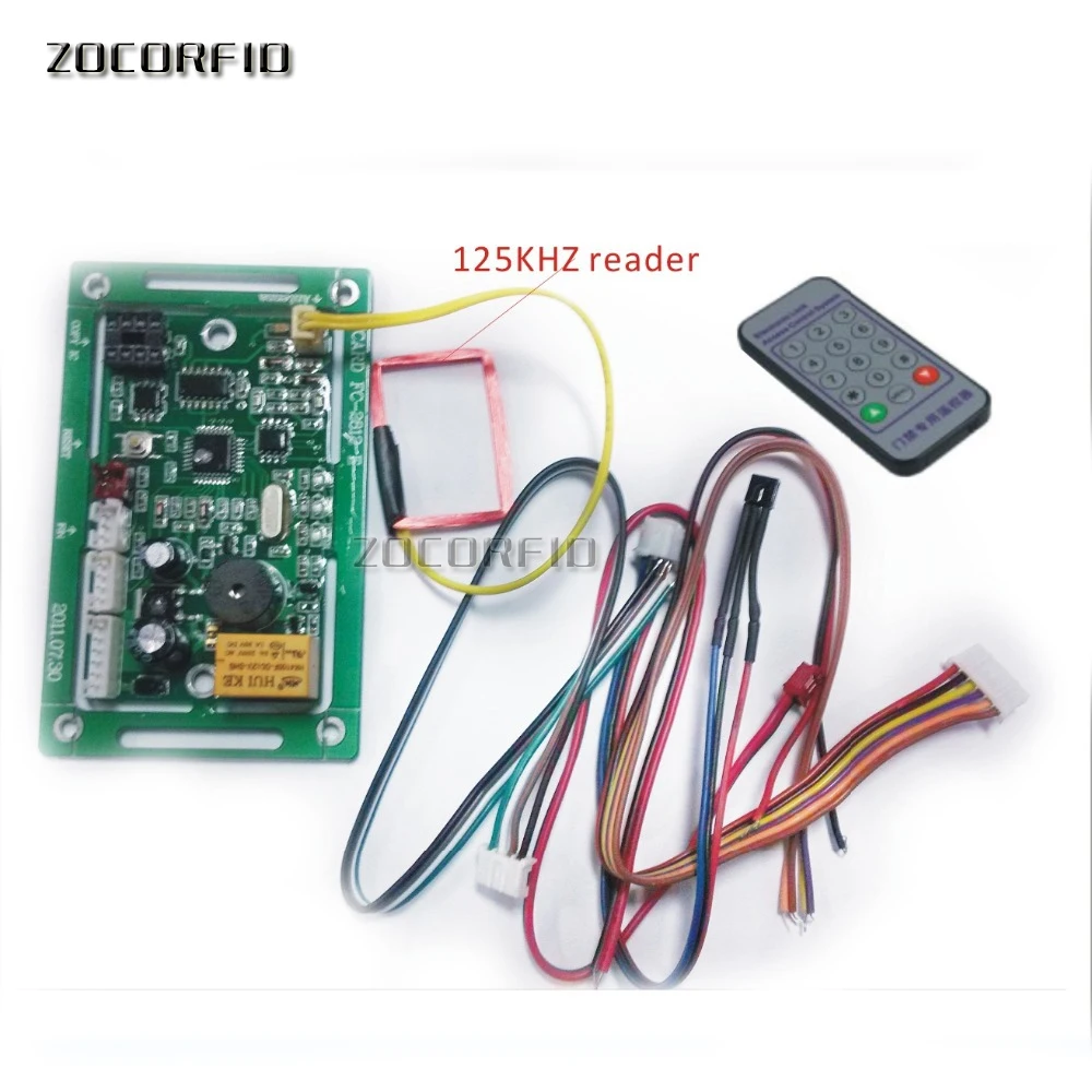 125KHZ RIFD embedded entrance guard controller, access control board, remote  registered users+10pcs ID card