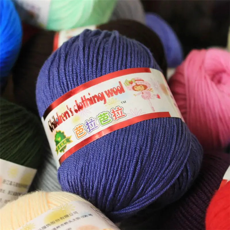 High quality 50g/ball 132 meters infant silk hand knitted cashmere yarn crochet yarn