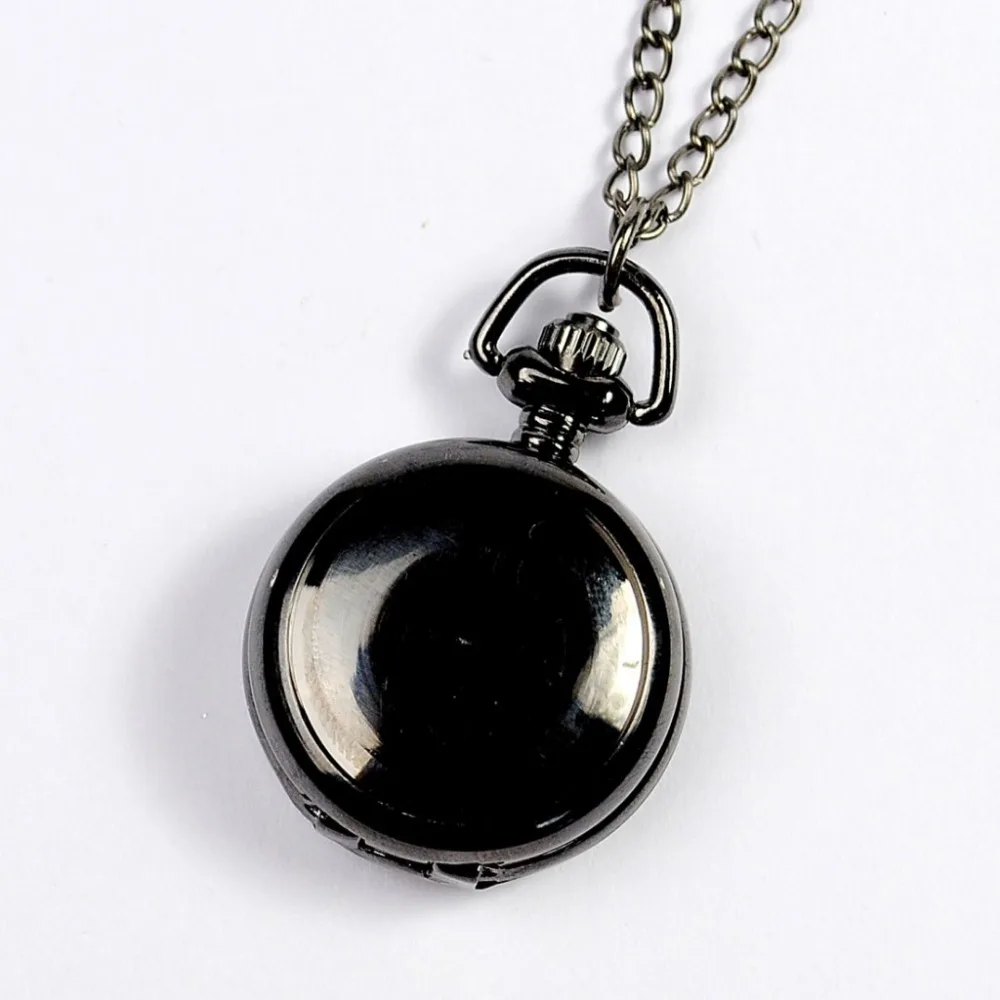 

Classic Black Polished Dazzle Pocket Watch Simple Ball Men Women Fashion Quartz Antique Chain Casual Cool Gift Pocket Watch