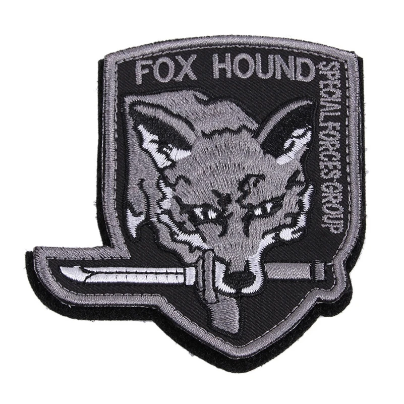 Embroidery Patch Fox Patch Hook and Loop Fastener Embroidered Patches For Jacket Backpack Clothing