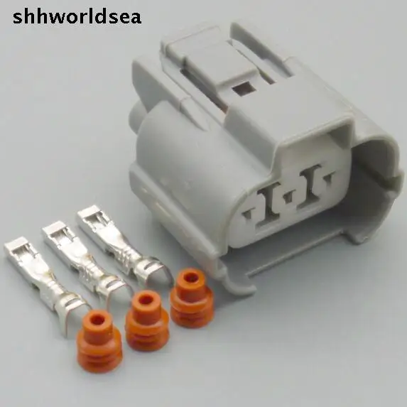 Shhworldsea 3pin 3way auto Section height motor socket car plastic terminal connector plug 6189-0130 For Honda For TOYOTA accord