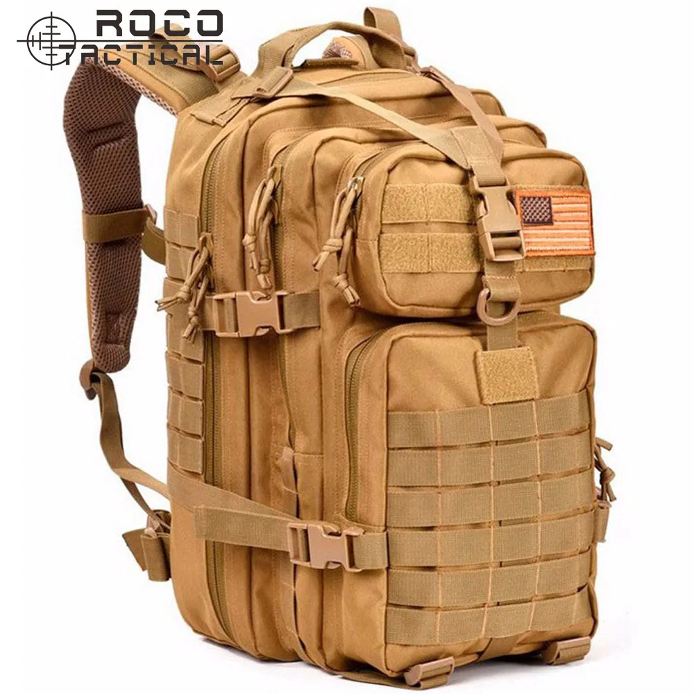 

ROCOTACTICAL Tactical 3P Attack Backpack Military Camping Hiking Rucksack Molle Assault Backpack 34L Army Patrol Backpack