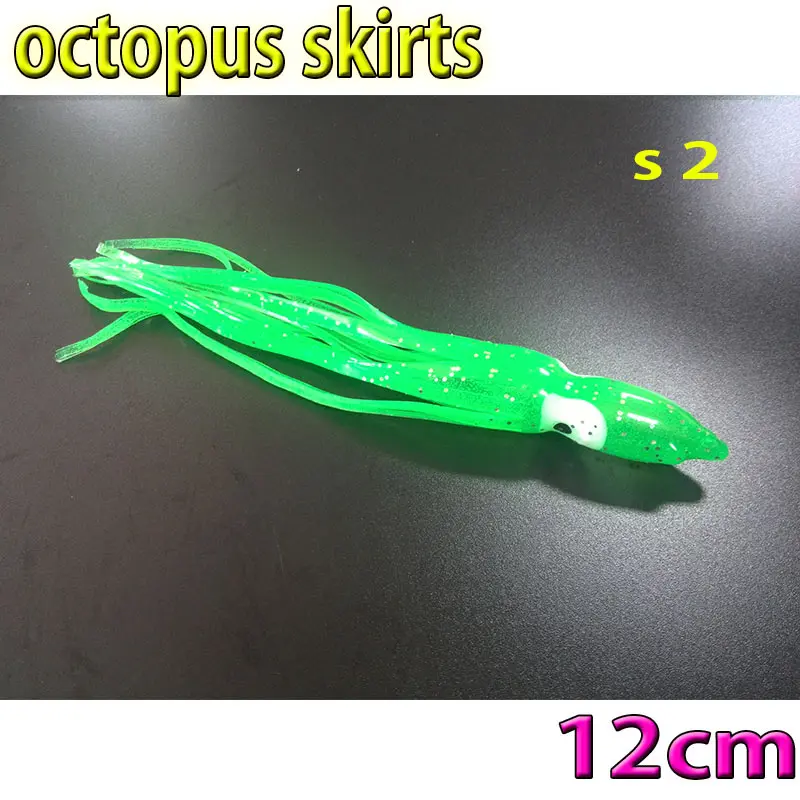 more color choose  fishing octopus skirts size:12CM 26kinds color choose 10pcs/lot soft bait