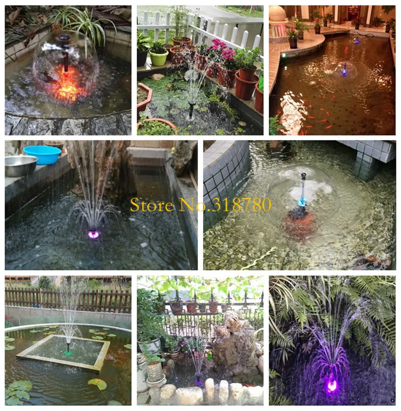 40W 45W Changing LED Aquarium Submersible Water Pump Garden Fish Pond Fountain Pump Led Lighting Fountains Maker