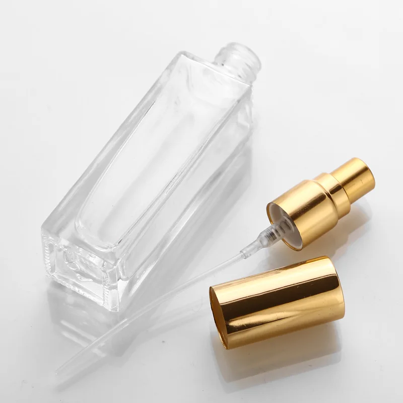 10 adet 15ml-20ml açık cam boş parfüm şişeleri Atomizer sprey doldurulabilir şişe sprey kokulu kılıf ile seyahat boyutu taşınabilir