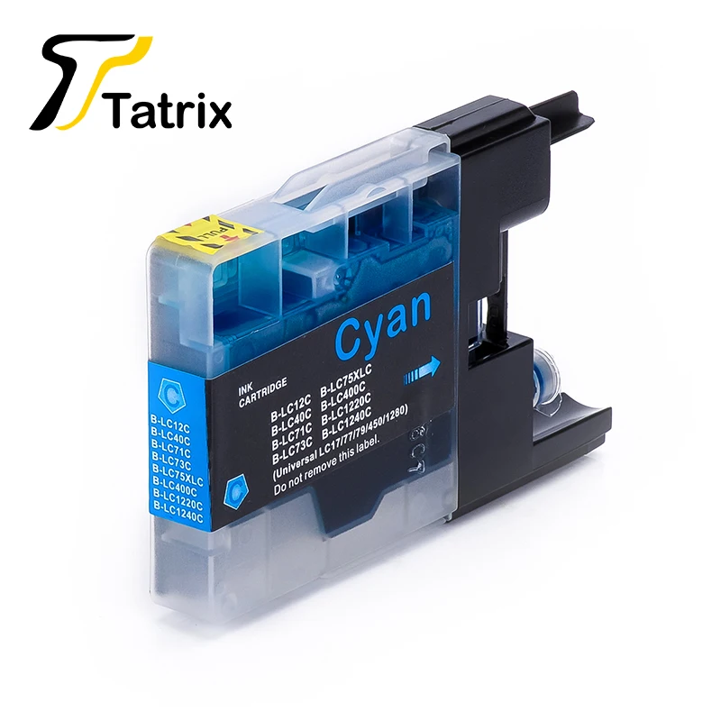 خرطوشة حبر متوافقة مع Tatrix لـ LC12 LC40 LC71 LC73 LC75 LC400 LC1220 LC1240 للطابعة Brother MFC-J6910CDW J6710CDW J840N