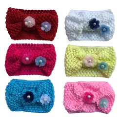 6 stücke pro los mädchen kinder stricken häkeln turban stirnband warme knoten stirnbänder haar zubehör für kinder hairband ornamente