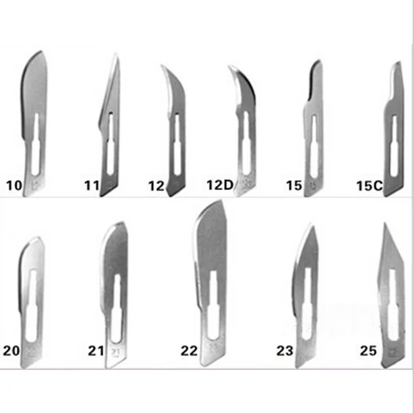 100 sztuk/pudło Dental medyczne chirurgiczne ostrza skalpela 10 rodzajów do wyboru