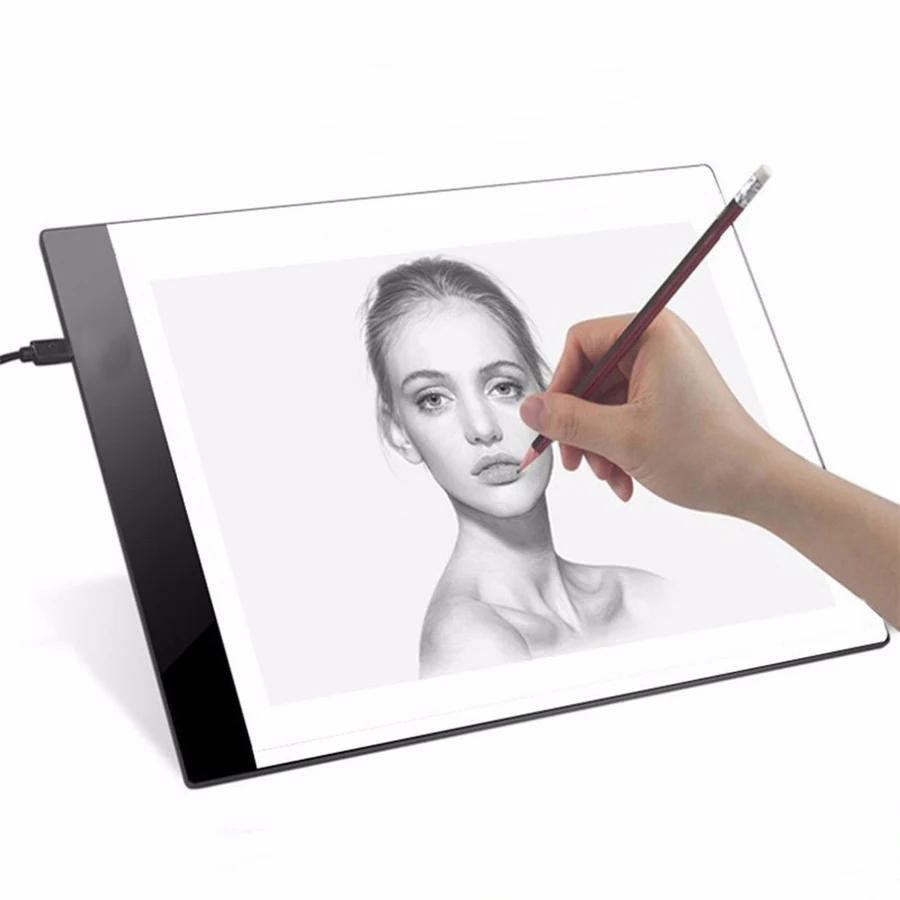 Beiaidi-tablet gráfico para escrita e pintura, estêncil a4, led, luz regulável, para desenho, cópia, painel de desenho