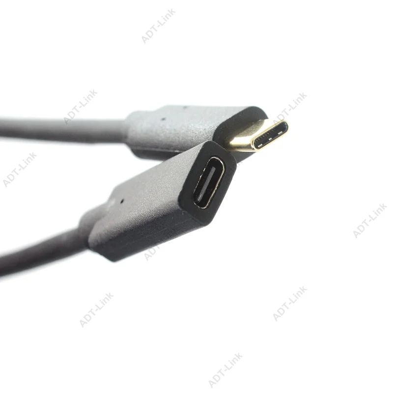 Удлинительный кабель USB Type C 0,3 м/0,6 м/1 м/1,8 м Угловой кабель USB 3.1 для передачи данных «папа-мама» для передачи данных и зарядки