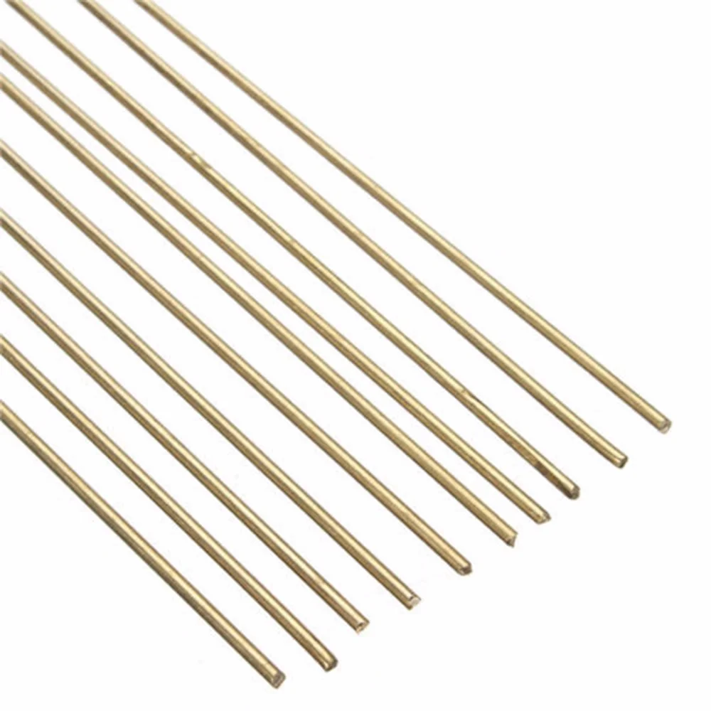 10pcs1.6x250mm Brass Rods Wires Sticks Gold For Repair Welding Brazing Soldering