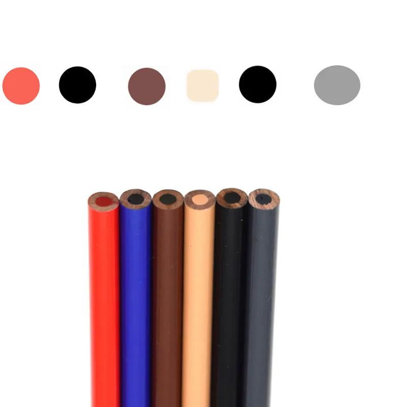 Kredki do brwi permanentnych 6 kolorów do makijażu permanentnego brwi, brwi, brązowy, czarny, szary, beżowy, czerwony, kosmetyki