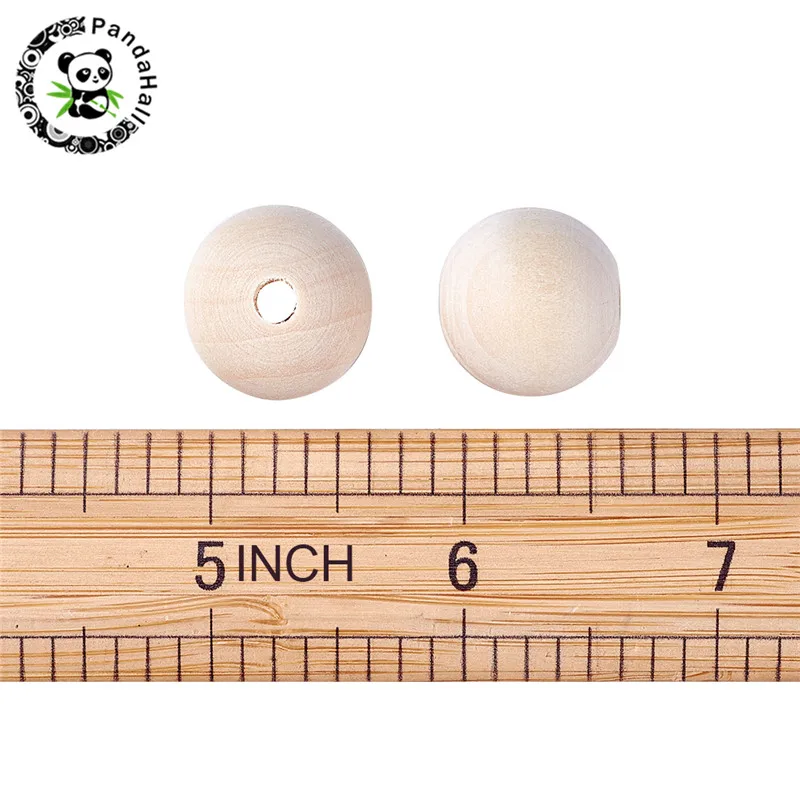 Cuentas de madera Natural para fabricación de joyas, espaciador de cuenta de madera Natural, 8mm, 10mm, 12mm, 14mm, 16mm, 20mm, 25mm, 30mm, DIY,