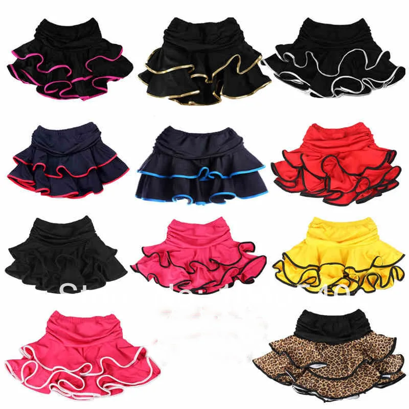 In stock Women or Girl skirt Latin dance skirt child Latin skirt ballet dance dress 11 colors Free shipping