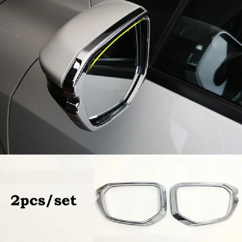 For Honda Insight 2018 2019 ABS Chrome and Carbon fibre Car rearview mirror block rain eyebrow Cover Trim styling Accessories