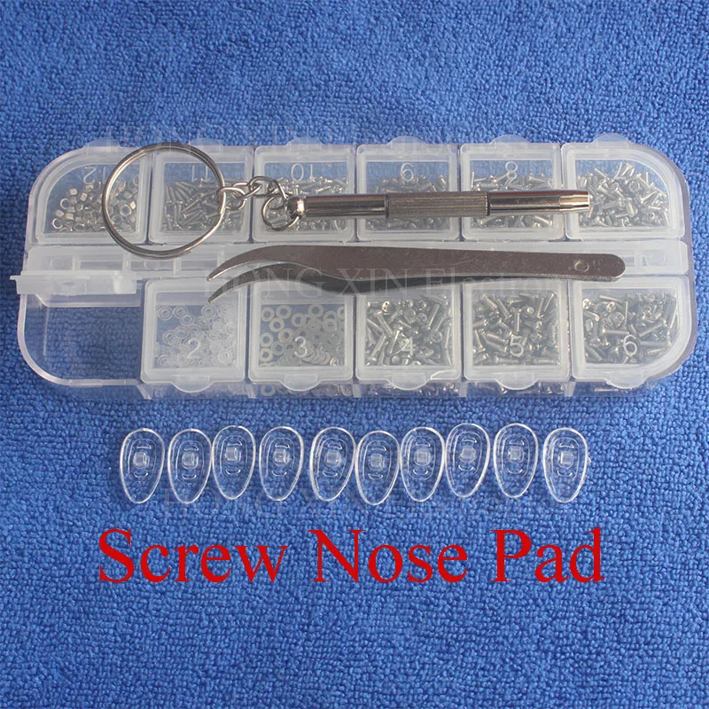 Glasses Screw Kit Eyeglass Sunglass Watch Repair Stainless Steel Screws Nuts Tool Kit + Tweezer + Screwdriver glasses screw tool