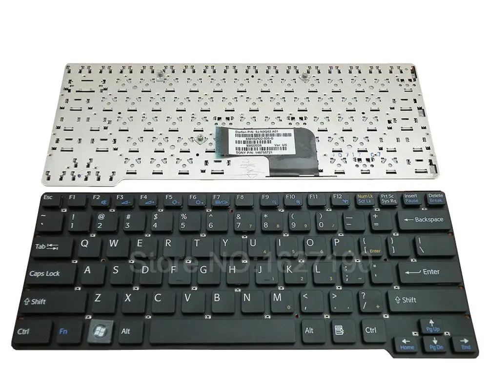 

US Keyboard For SONY VGN-CW BLACK PN:NSK-S7A01 9J.N0Q82.A01 148755721 New Laptop Keyboards With