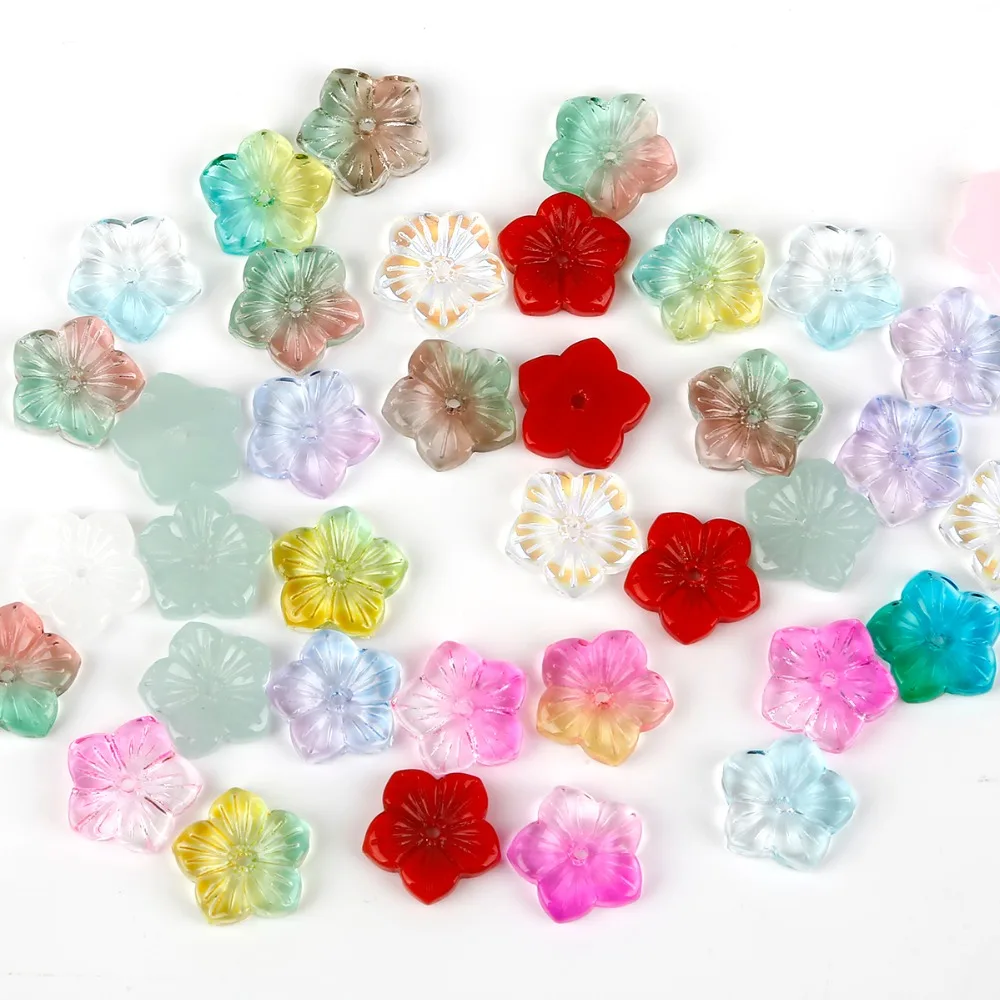 

Five Flower Czech Glass Beads Jewelry Making Supplies For Making Necklace Bracelet Earring