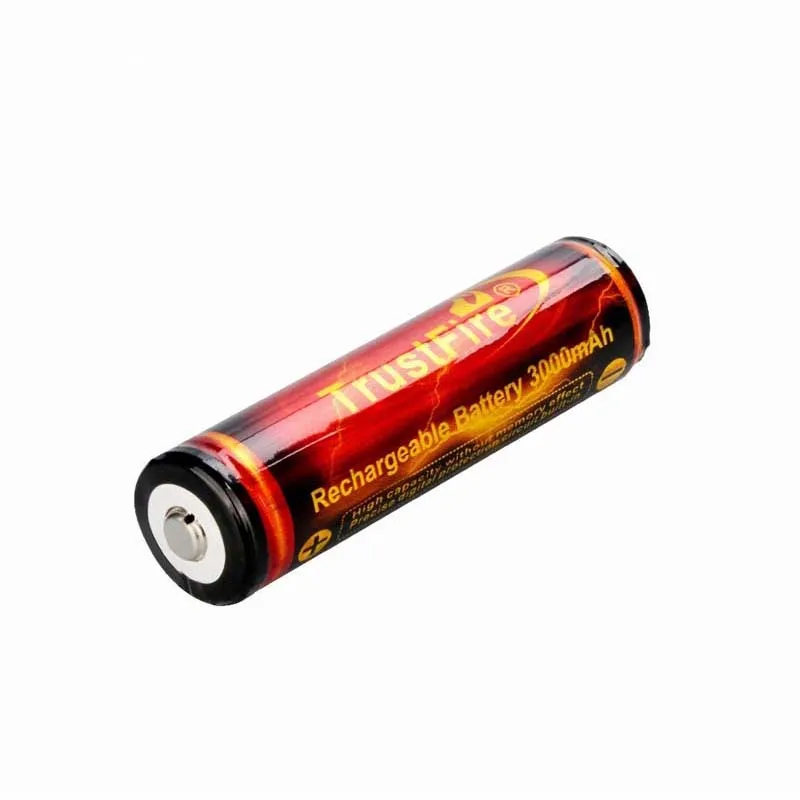 TrustFire 18650 3000mAh 3.7V Li-ion Rechargeable Battery with Protection PCB  Power Source for LED Flashlight (1 pair)