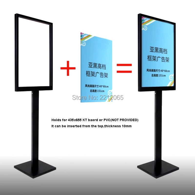 Floor Standing Menu, Poster Displays, Picture Frame for Promotional Advertising, Graphics,Signage-Top Loading