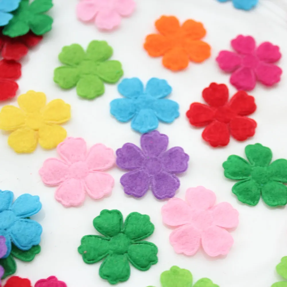 2000pcs mix color Sakura Felt Sticker - Scrapbooking, Card-making, cherry blossoms,felt confetti no glue on back