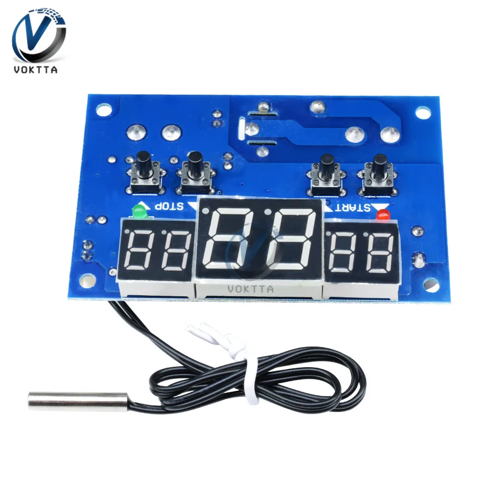 W1401 DC12V 24V Digital display Thermostat Intelligent Temperature Controller Termometro Meter With NTC Sensor for Incubator