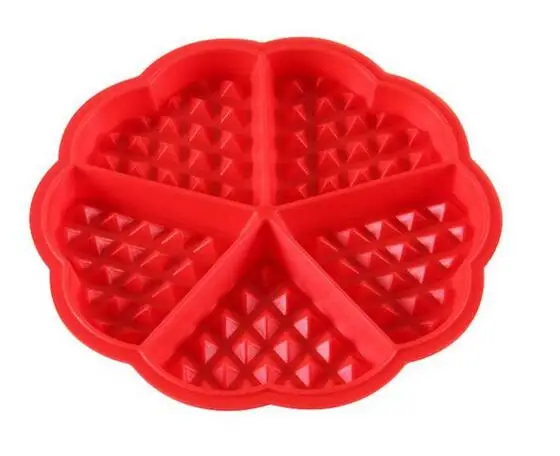 Heart-shaped Waffles Mold 5-Cavity Bundt Oven Muffins Baking Mould Cake Pan Silicone Mold Tool