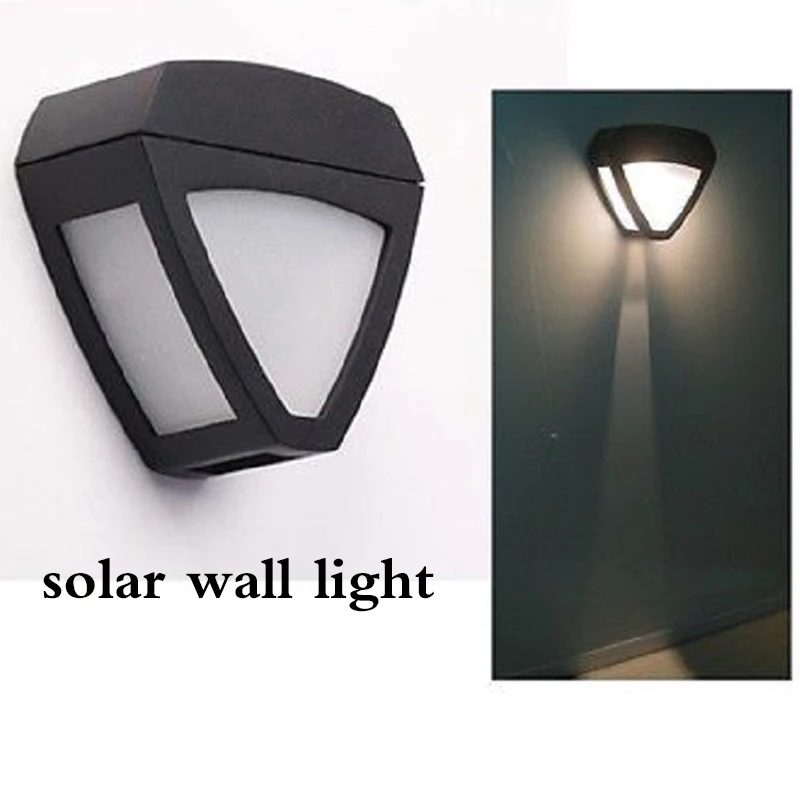 

10pcs Solar 2 LED Delta Wall Light Intelligent light control 1.2V/1200mAh AA Ni-MH for home/ corridor garden lamp