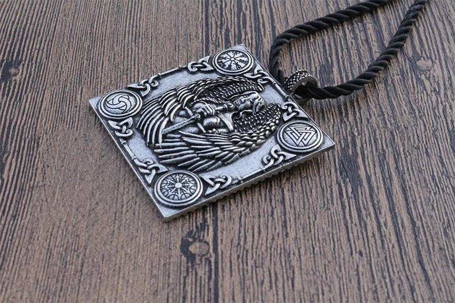 10pcs lanseis Valkiria Valhalla Odin Viking men pendant Pagan Gods jewelry Heathen Asatru Celt Norse Rune Knotwork necklace