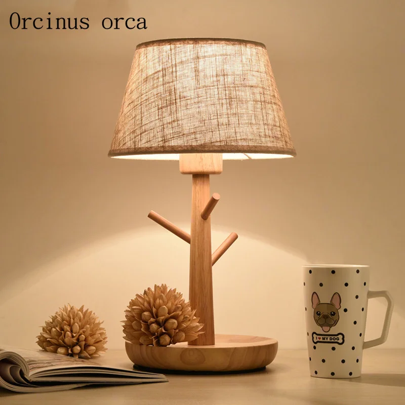 

Nordic modern simple wood desk lamp living room bedroom bedside lamp creative personality LED branch decorative table lamp