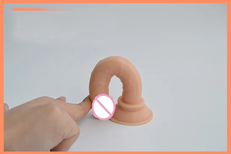 Soft Strap on mini Dildo 14.5*2.2cm With Suction Cup Strapon Harness Strapon Penis for Women Vagina/Anal Lesbian Sex toys