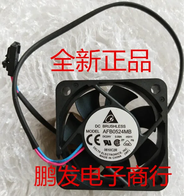 

Delta Electronics AFB0524MB K911 DC 24V 0.09A 50x50x15mm 3-Wire Server Cooling Fan