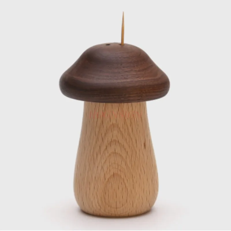 

Wooden Toothpick Personalized Mushroom Simple Toothpick Household Toothpick Jar Home Boutique Sale