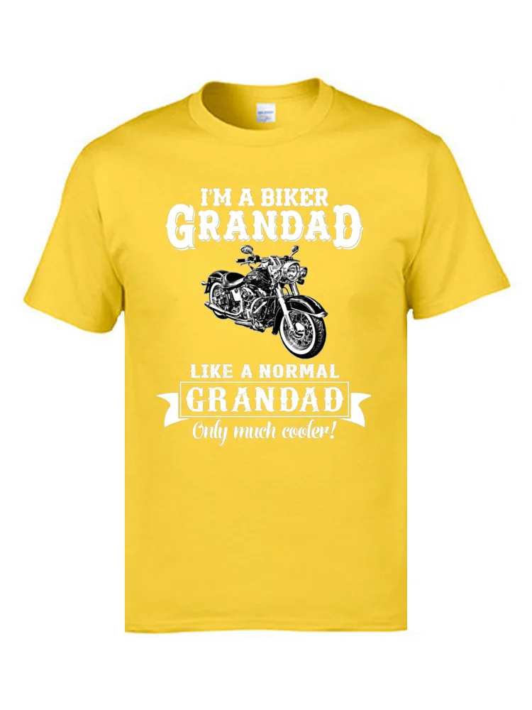 Grandad Biker Black T Shirt Motorcycle Vintage Designers Men\'s Cotton Tshirts 3D Motorbiker Autocycle Tee Shirt Father\'s Day