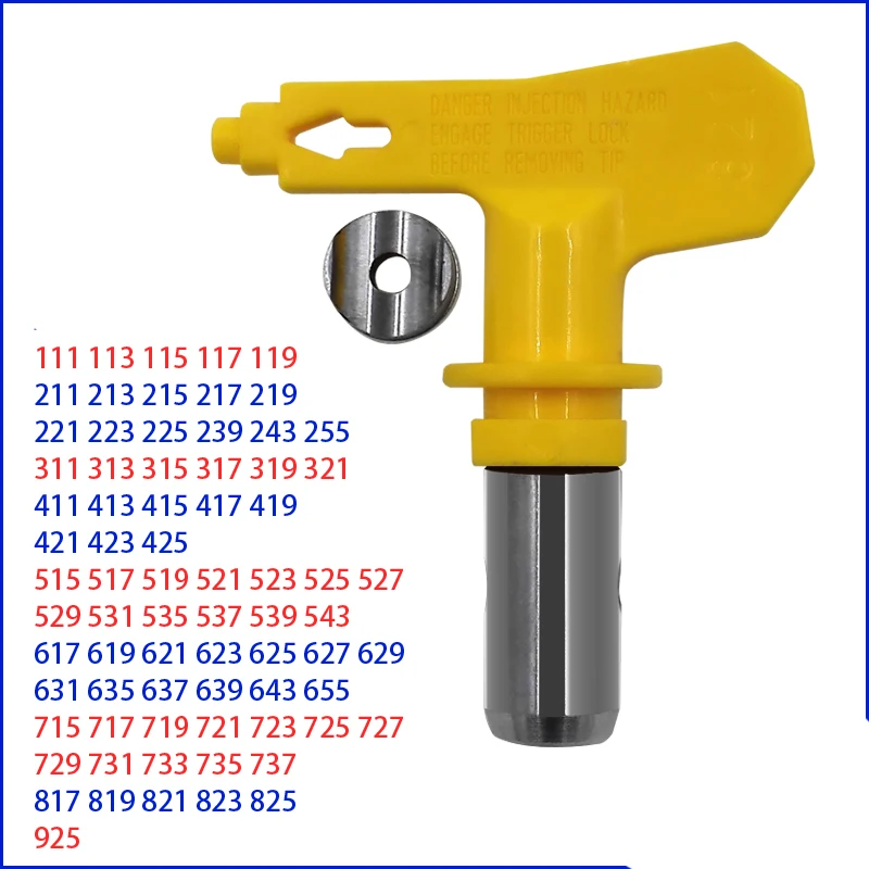 1)735-925 737 817 819 821 823 825 835 1219 1221-1235 High-pressure Airless SprayGun Nozzle Sprayer Machine Paint Gun Precise Tip