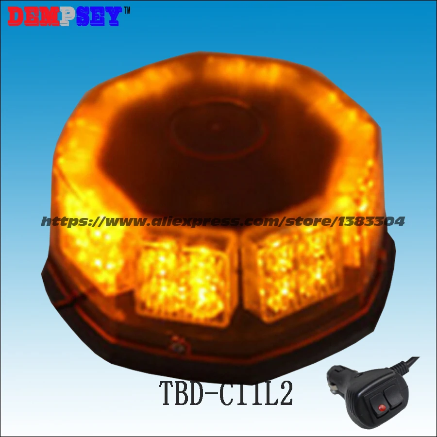 TBD-C11L2 Yellow LED Warning Rating Lamp/LED Strobe Flashing Light Beacon/Truck Amber Warning Beacon/LED Lights with Cig Plug