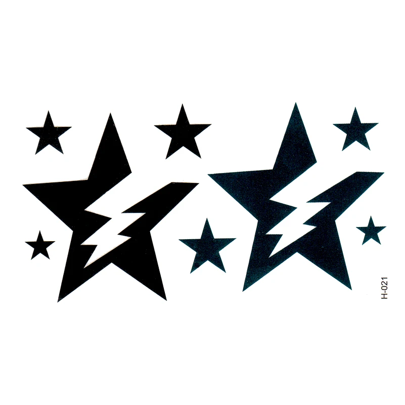 Lightning Star Temporary Tattoo Sticker Temporary Body Arts Flash Tattoo Waterproof Tatoo Henna Tattoos Fake Tattoo Xha Makeup