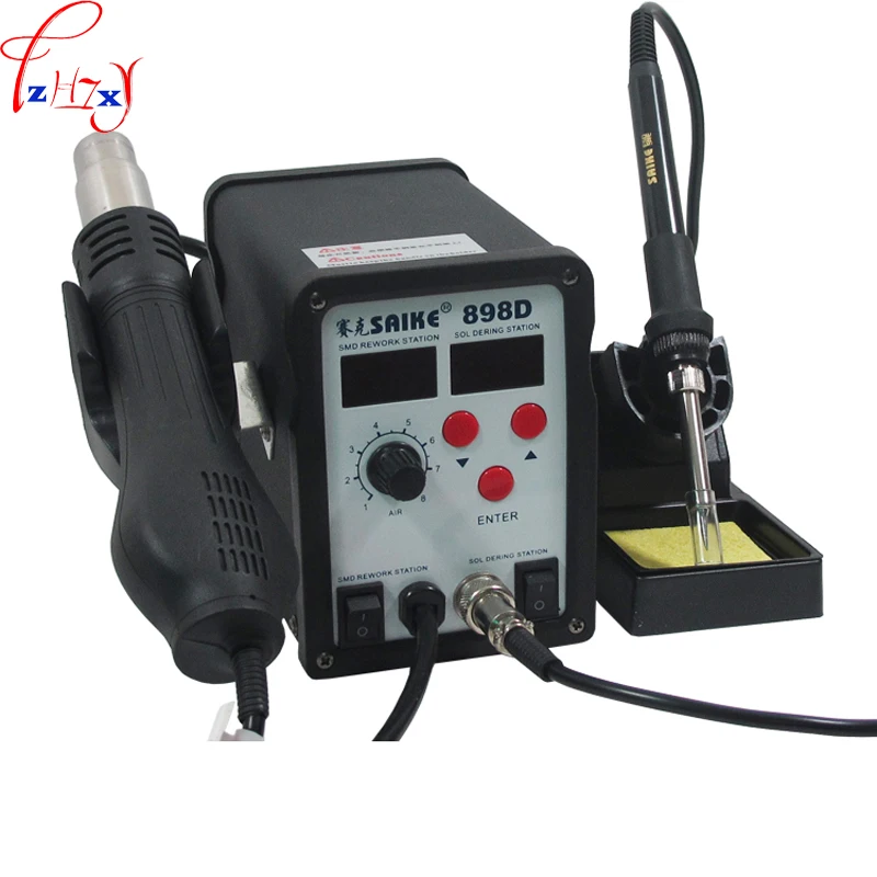 

1PC 898D Hot Air Gun Soldering Desoldering station Combo Saike 110/220V 700W