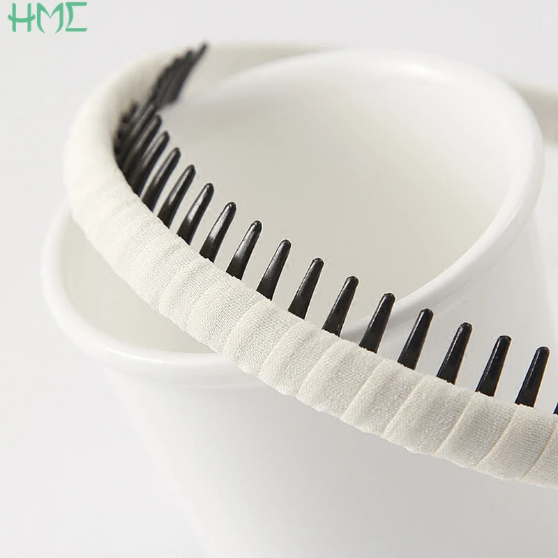 Women Girls Headdress Solid Cloth Headband Wrap Hair Hoop Bezel With Teeth Female Hair Accessories Hairband Headwear Hairband