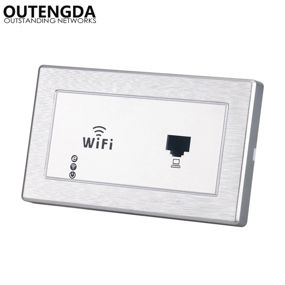 120 type US standard 120*70mm in wall wireless access point for hotel samrt home wifi router Repeater with RJ45