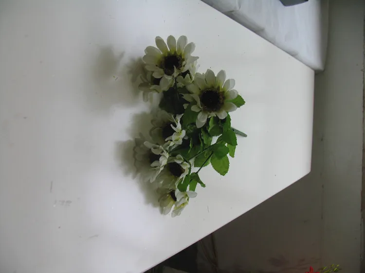 [] Cheap promotional small white daisies Sunflower simulation fake flower Artificial flower