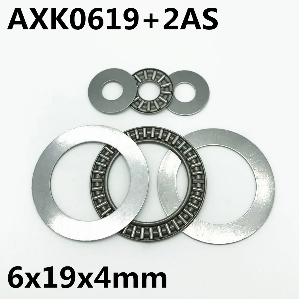 2 cái AXK0619 + 2AS Lực Đẩy Kim Roller Bearing 6x19x2mm Lực Đẩy Mang Thương Hiệu Mới Cao chất lượng