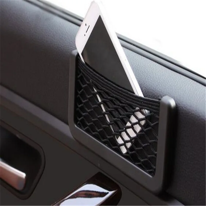 

50 X Car styling 14.5CM X 8CM Storage Net Bag Organizer Stickers For Cars Accessories