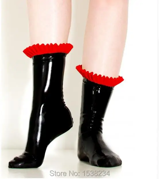 جورب مطاطي قصير من اللاتكس، جوارب مطاطية، جوارب مكشكشة